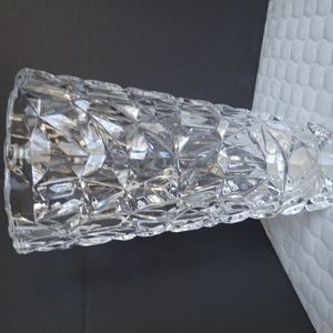 Telflora Block Gift Crystal Clear 10" Vase